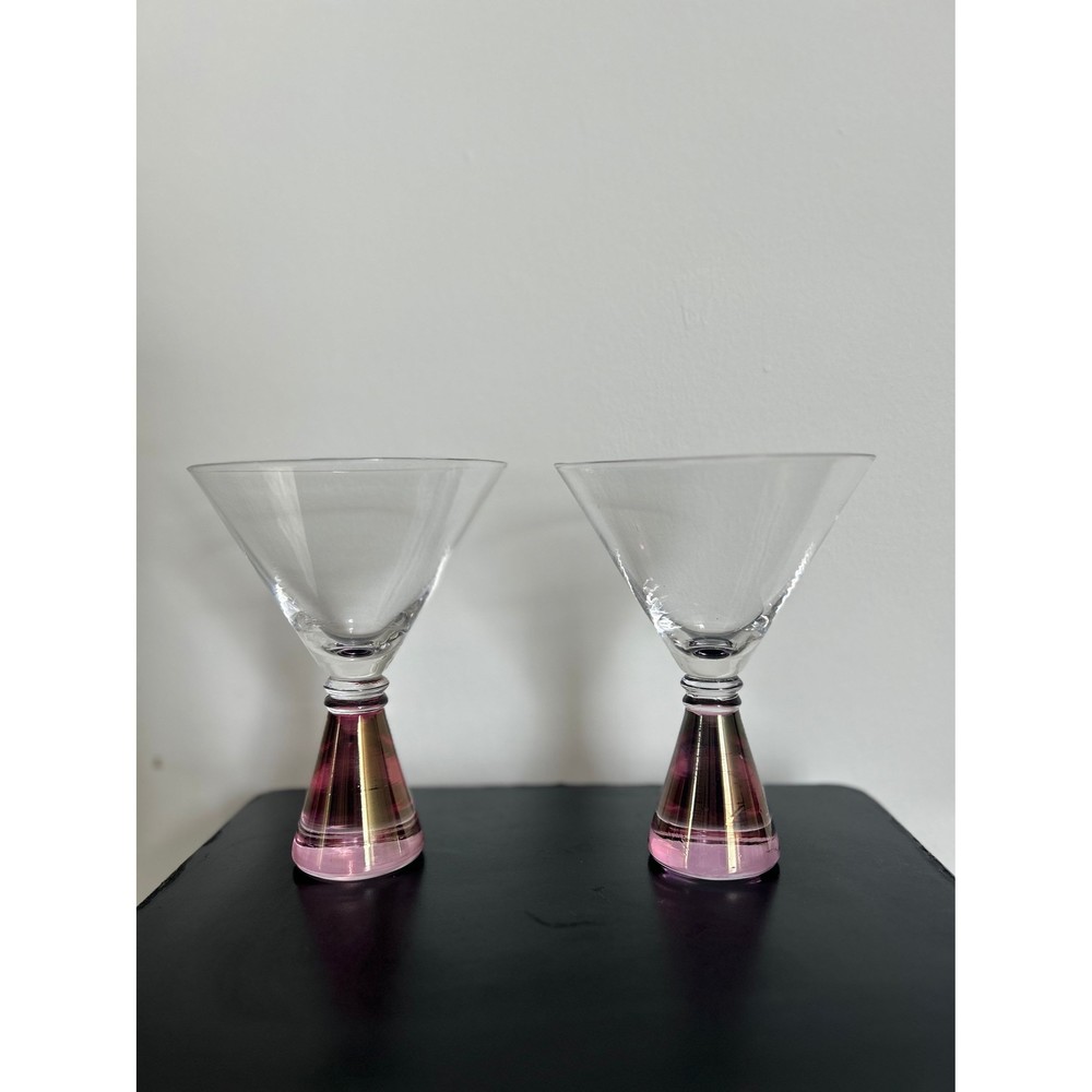 Pink Stem Martini glass